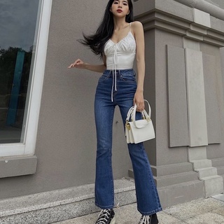 Quần jeans skinny loe dài 90cm lai thường QJ617