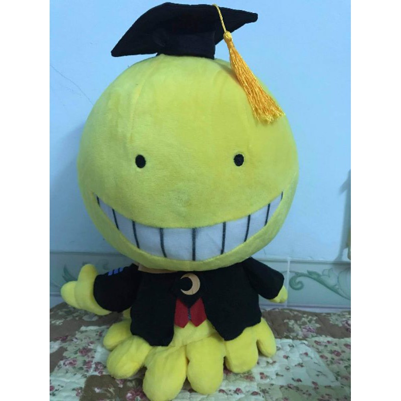 Thú nhồi bông và 2 thú nhỏ có thể làm móc khóa nhân vật anime Ansatsu Kyoushitsu Koro Sensei