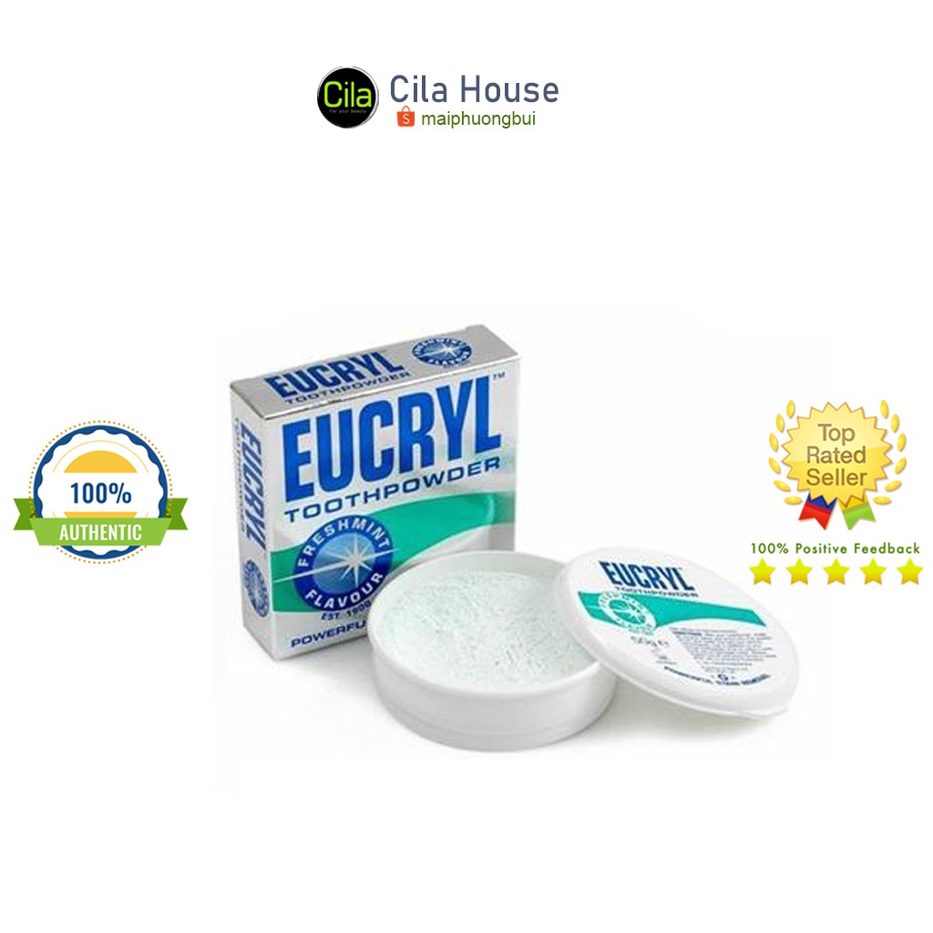 Bột Tẩy Trắng Răng Eucryl Toothpowder Powerful Stain Removal 50g - Cila House