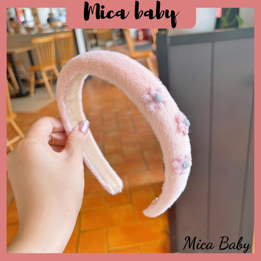 Bờm, băng đô cài tóc bông ngắn phòng cách đáng yêu cho bé Mica baby BD37