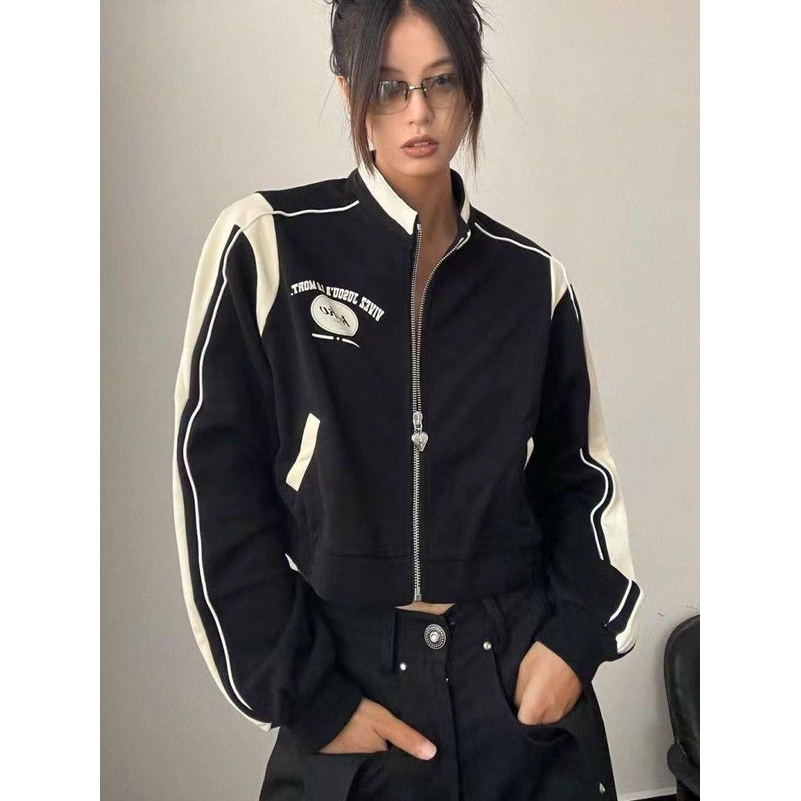 Áo Cotton Nguyên Chất Dáng Ôm In Đường Kẻ Ruy Băng Màu Trắng Đen Thể Thao Giản Dị In Họa Tiết Kvvv Jack