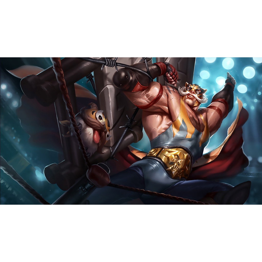 Poster A3, A4, A5 dán tường League of Legends, decal trang trí có keo BRAUM - Mẫu 1, nhận in theo yêu cầu
