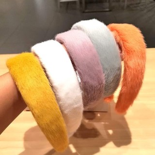 🍰Bờm tóc lông thỏ mịn bản to,băng đô cài tóc