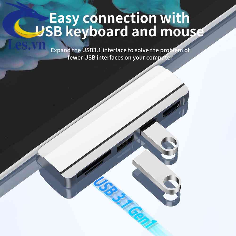 Bộ Hub Chia Cổng USB 3.0 TF 4K HDMI 4K Cho Surface Pro 6 Pro 5 Pro