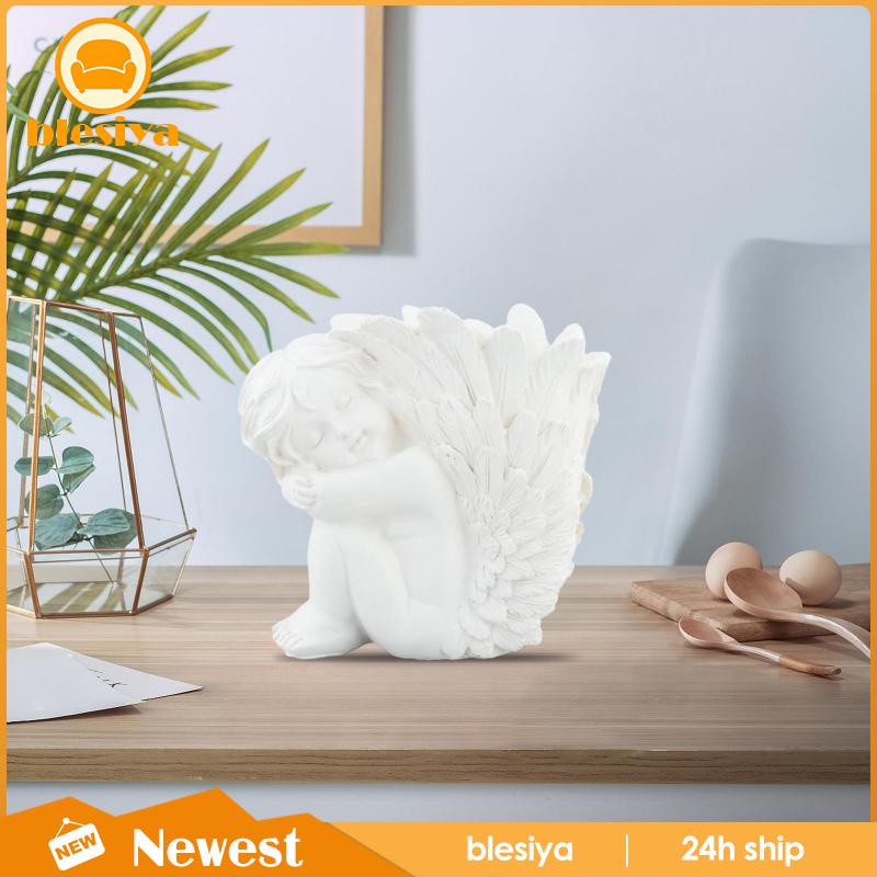 [Blesiya] Bình Hoa Điêu Khắc Thủ Công Hình Thiên Thần Phong Cách Vintage Trang Trí Nhà Cửa