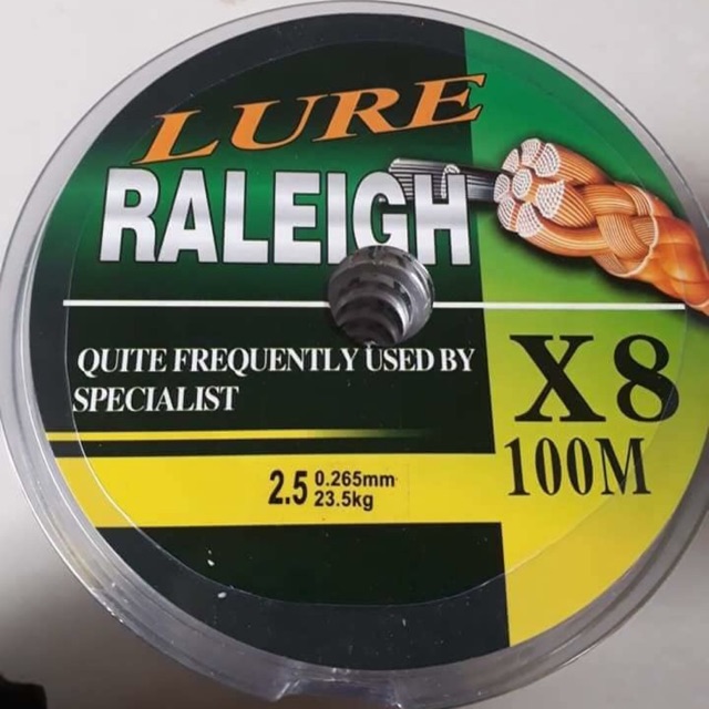 Dây dù câu cá Lure Raleigh X8 7 màu siêu đẹp siêu bền mịn