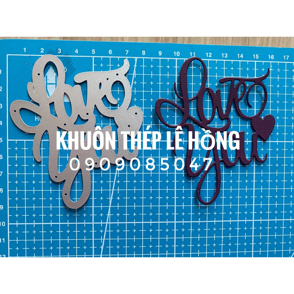 Khuôn thép cắt chữ Love You 8-9 cm