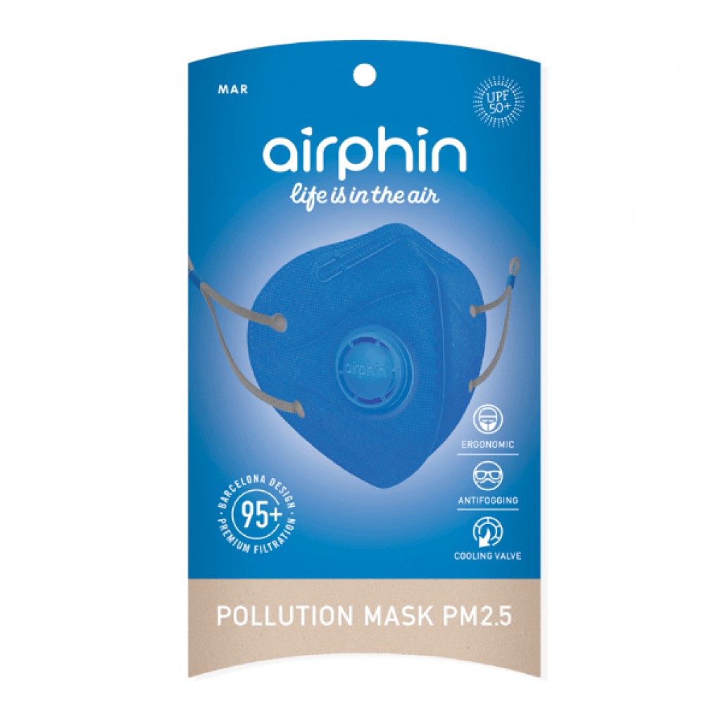 Khẩu trang chống ô nhiễm Airphin Pollution Mask PM2.5 FFP2 người lớn