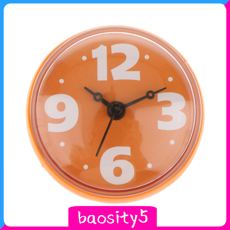 [baosity5]Shower Clock Water Resistant Bathroom Kitchen Cook Clock Wall Mounted Red