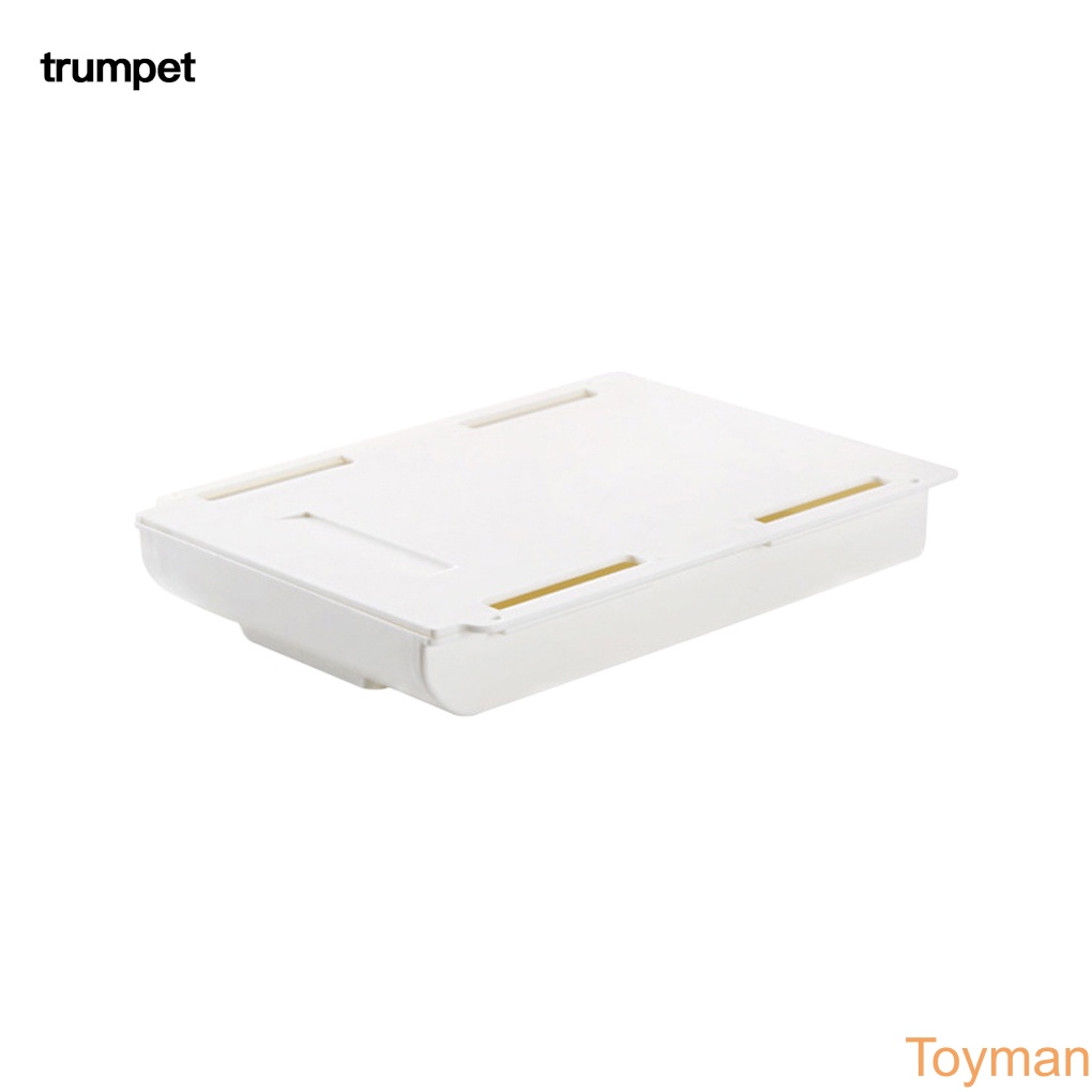 Under Table Drawer Home Office Under Desk Stationery Holder Box Pencil Pen Scissors Storage Case