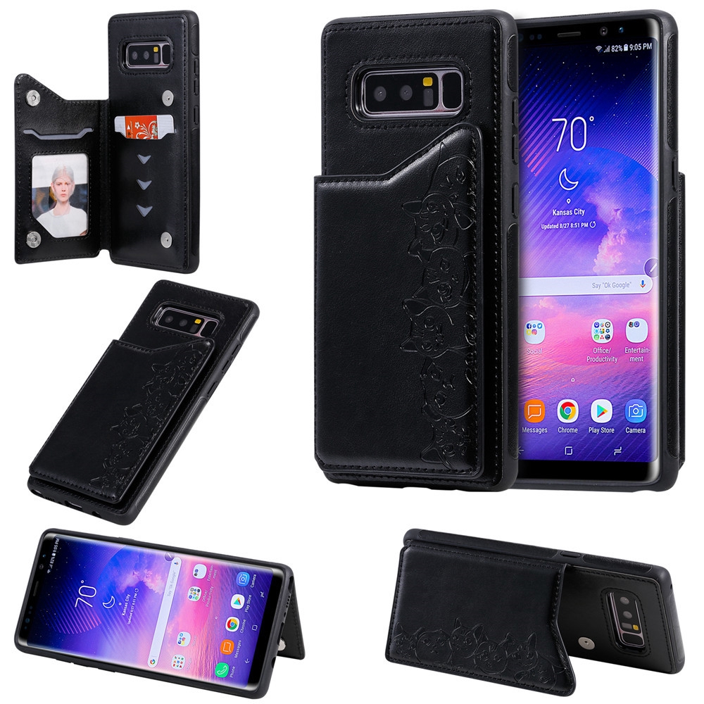 Bao Da Điện Thoại Tpu Mềm Họa Tiết Dập Nổi 3d Có Ngăn Đựng Thẻ Cho Samsung Galaxy Note 8 N950u 6.3 '' Ốp