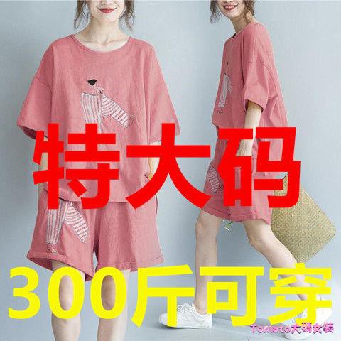 Bộ Đồ Thể Thao Ngắn Tay Size Lớn Thời Trang Mùa Hè Dành Cho Nữ 2021 / S-5Xl