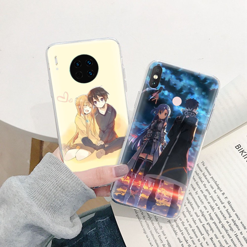 Ốp Lưng Trong Suốt In Hình Sword Art Online Cho Xiaomi Redmi Note 9 Power Se Pro Max 9s 9c 9a Lite Blackshark 2 3