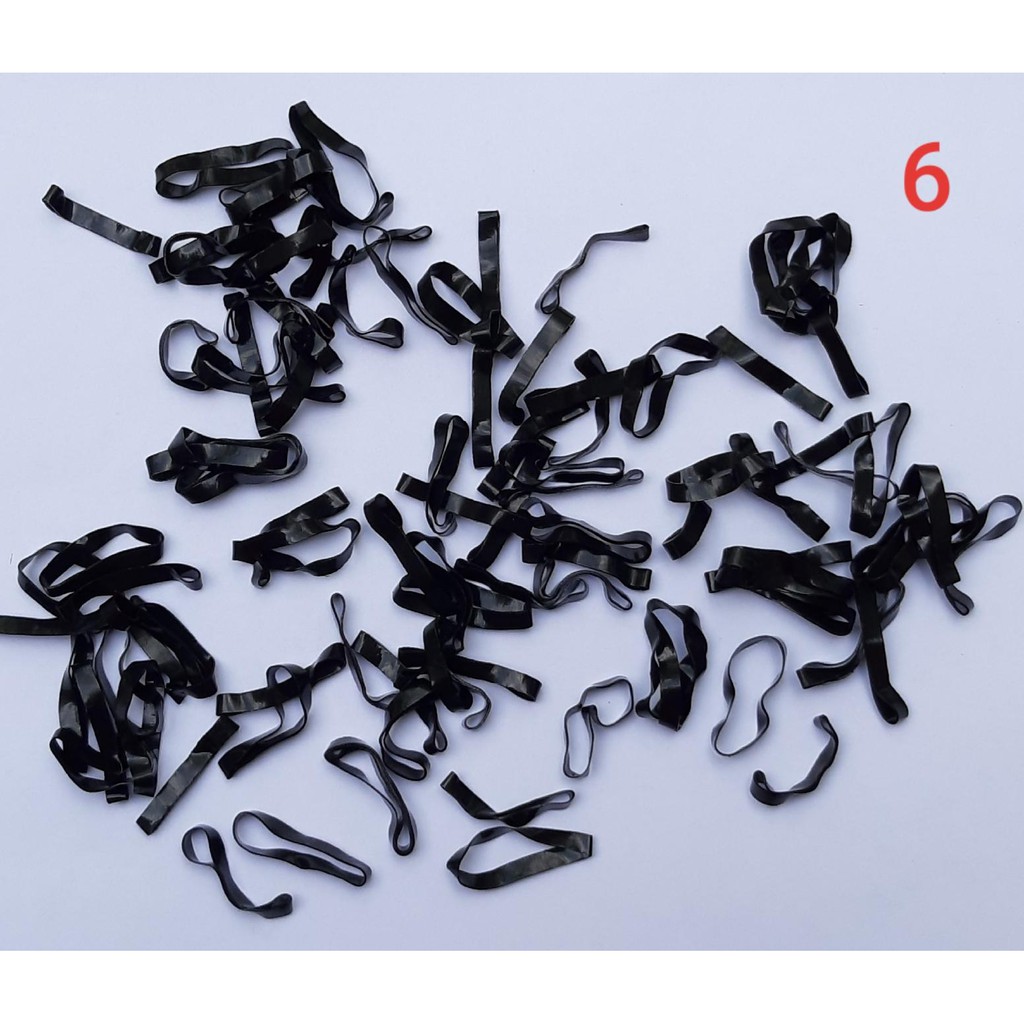 Hộp dây thun đen cột tóc