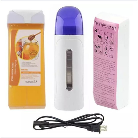Máy wax lông kèm sáp và 100 tờ giấy nhám