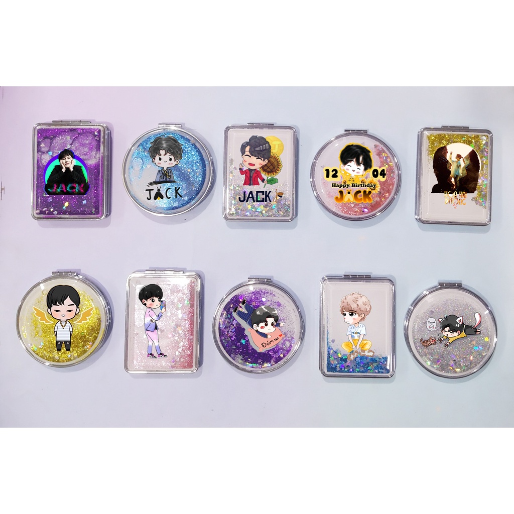 Gương nước chảy kim tuyến jack J97 in hình GNI29  gương 2 mặt