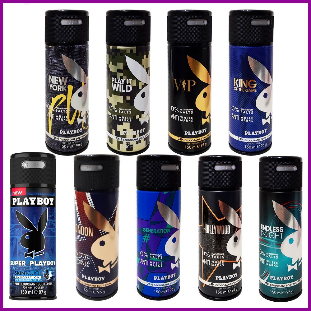 [Free ship] Xịt Khử Mùi Toàn Thân Playboy Cho Nam 150ml - Hương thơm cá tính, quyến rũ lưu lại đến 24h