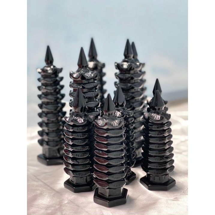 THÁP VĂN XƯƠNG Đá ONYX đen 9 Tầng - 15cm & 20cm