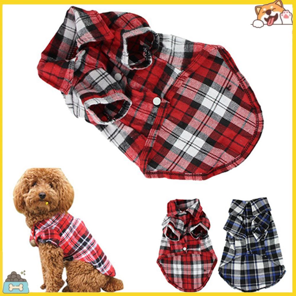Áo kẻ sọc vuông đáng yêu dành cho chó cưng size XS S M L