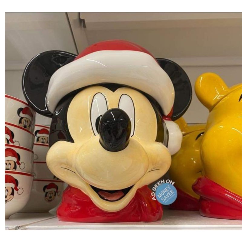 Hủ đựng bánh kẹo - Red Christmas Disney Mickey Mouse Cookie Jar limited Edition.