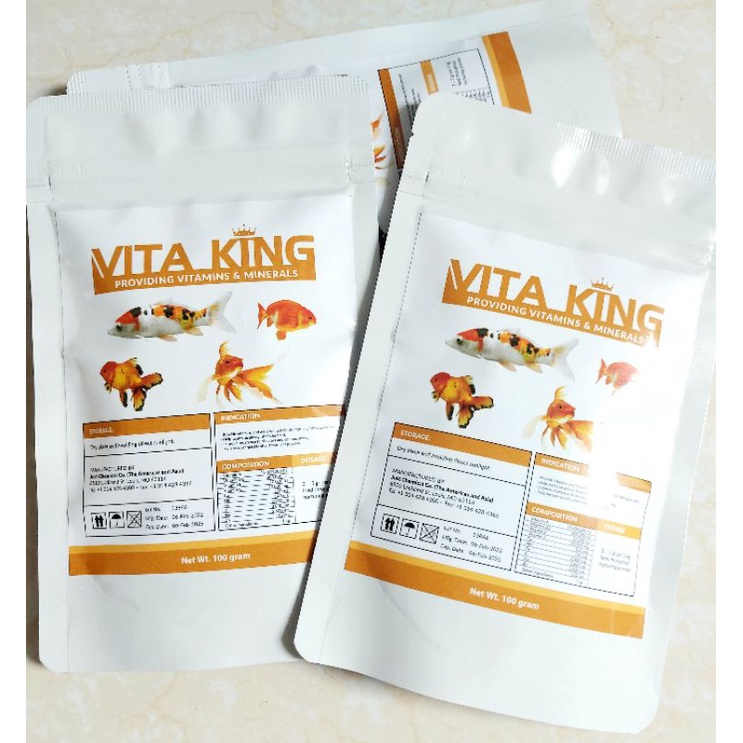 Vitamin cho Cá Cảnh, Tép Cảnh Tăng Đề Kháng- đậm màu sáng vảy#gói 100g