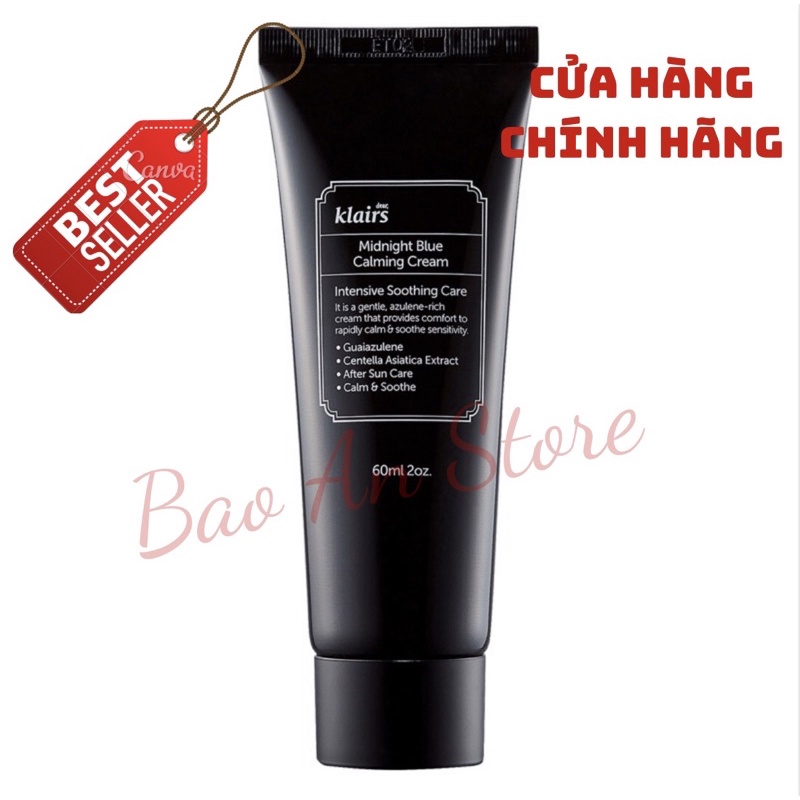 Kem dưỡng ẩm phục hồi da Klairs Midnight Blue Calming