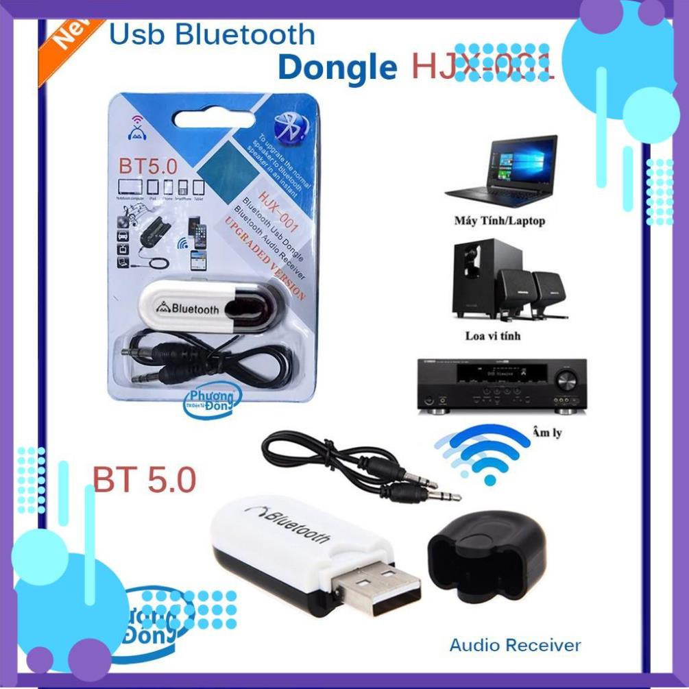 Đẹp rẻ  USB Bluetooth Music Dongle Mẫu mới 5.0, Biến loa thường thành loa bluetooth