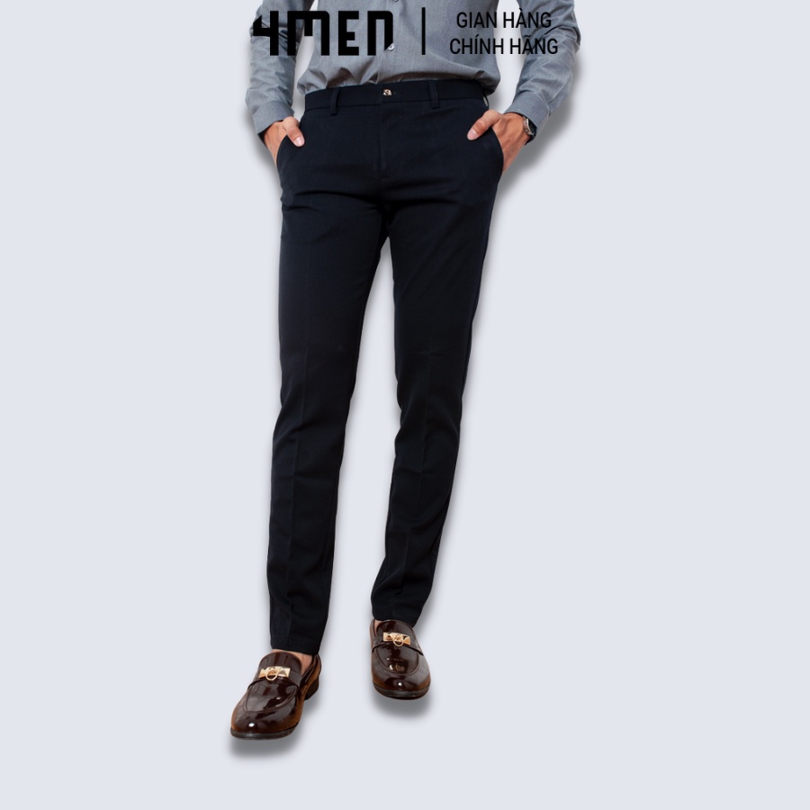 Quần Tây Nam 4MEN QT140 Form Slim-Cropped, Vải Âu Cao Cấp - Hàng nhập khẩu