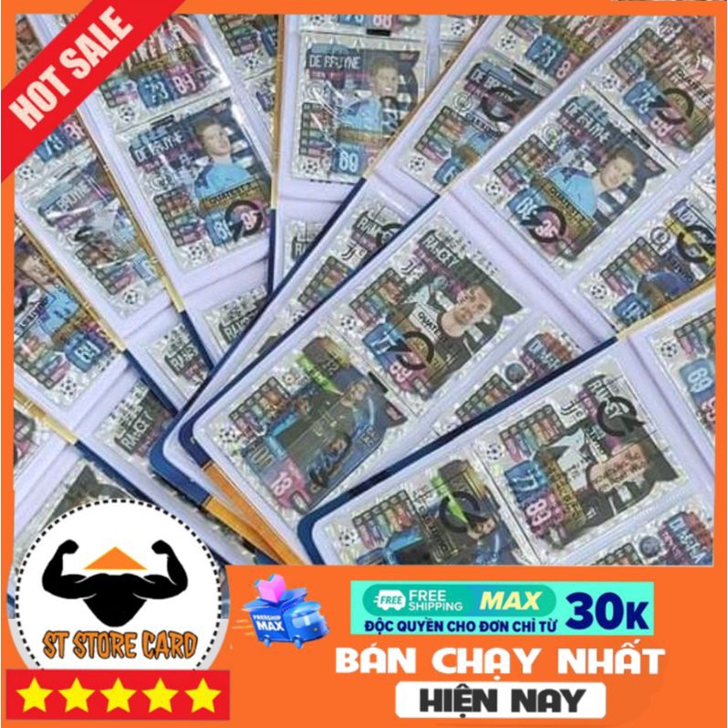 [GIÁ TỐT NHẤT] Trọn bộ 72 thẻ cầu thủ bóng đá POCA Match attax nguyên seal 2019/2020 - 1 hộp sẽ có 7