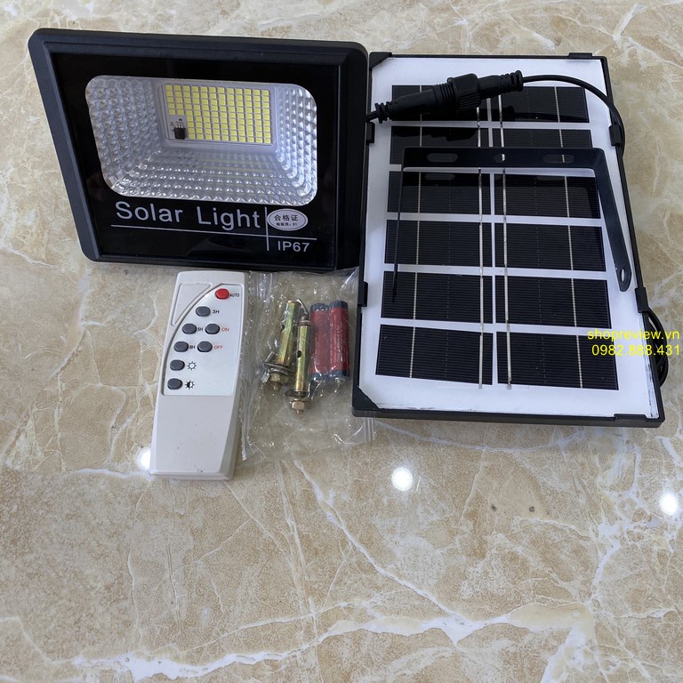 Đèn pha 30W năng lượng mặt trời solar light với tấm pin NLMT rời dễ dàng lắp đặt (DP32)