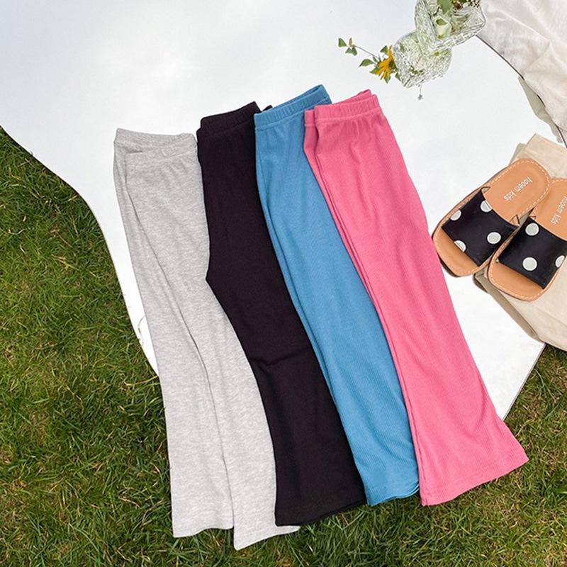 Quần dài ống loe màu trơn kiểu dáng thời trang dành cho bé gái
