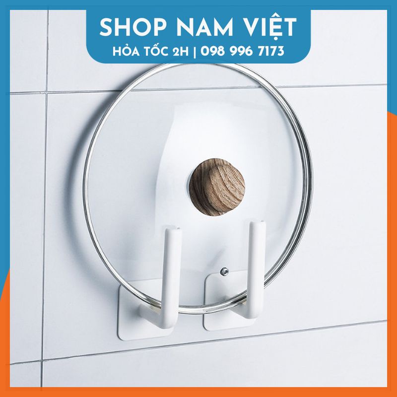 Móc Dán Chữ L Đa Năng Treo Cuộn Giấy, Ly, Thớt, Nắp Nồi
