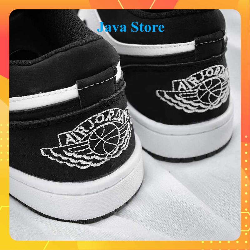 Giày Sneaker 𝐉𝐨𝐫𝐝𝐚𝐧 low Panda Cổ Thấp Màu Đen Trắng, Jodan Black White Kiểu Dáng The Nam Nữ Full Box Bill