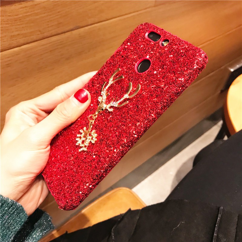 Ốp lưng họa tiết giáng sinh lấp lánh cho Redmi 5 6 note 5 note 6 note 7 Redmi 7 4A 5A 6A 5 plus