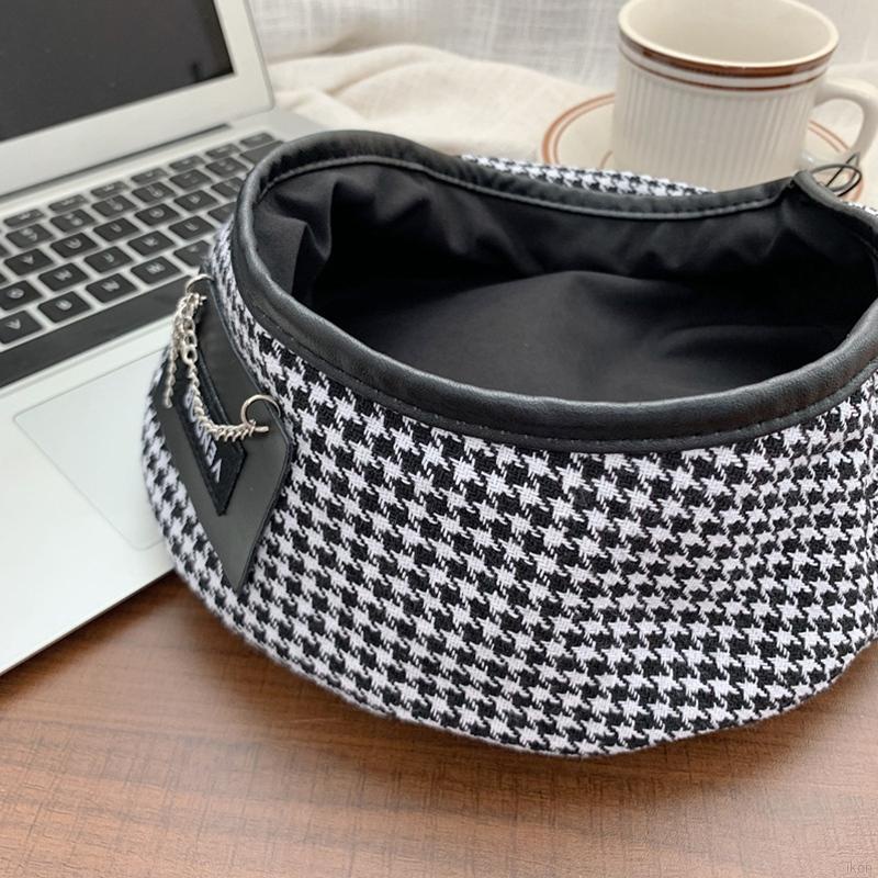 Mũ beret in họa sĩ phối dây xích kim loại phong cách Pháp cho nữ