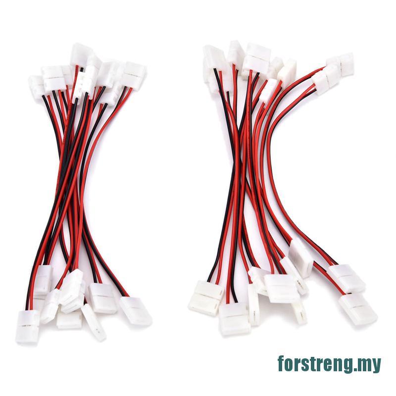 Set 10 Đầu Nối Dây Đèn Led 2 Pin 3528 / 5050 Màu Sắc Đơn Giản