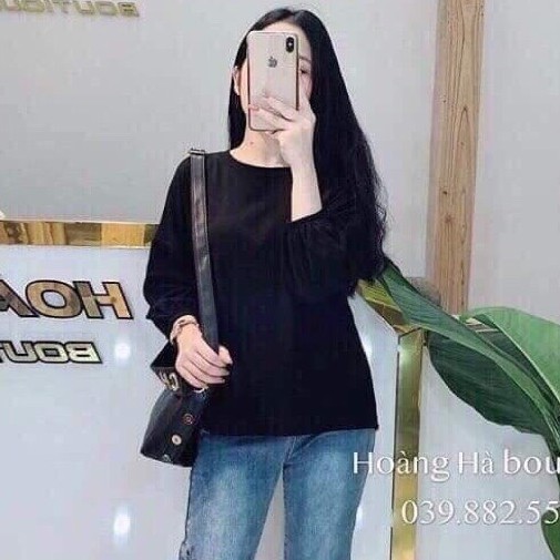 [ Mã WASTAPR giảm 10K đơn 50K] Áo thun nữ tay phồng bo chun chất da cá cổ tròn full màu | BigBuy360 - bigbuy360.vn