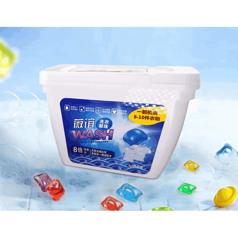 Hộp 50 viên giặt Gelball Blue 3D Japan phù hợp cho mọi máy giặt