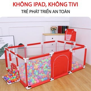 Quây bóng lều chơi bóng cho bé, Nhà bóng cho bé khung inox chữ nhật