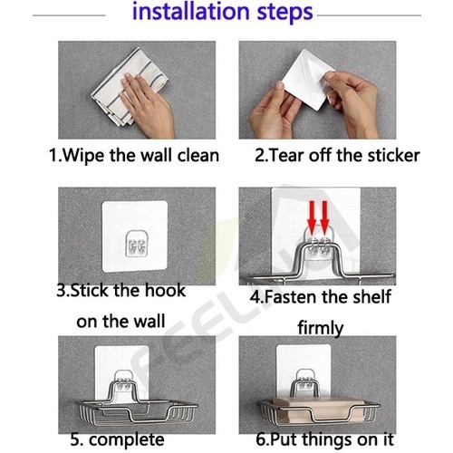 FEELING Móc Treo Đồ Dán Tường Hai Mặt Bằng Nhựa Không Để Lại Dấu Vết