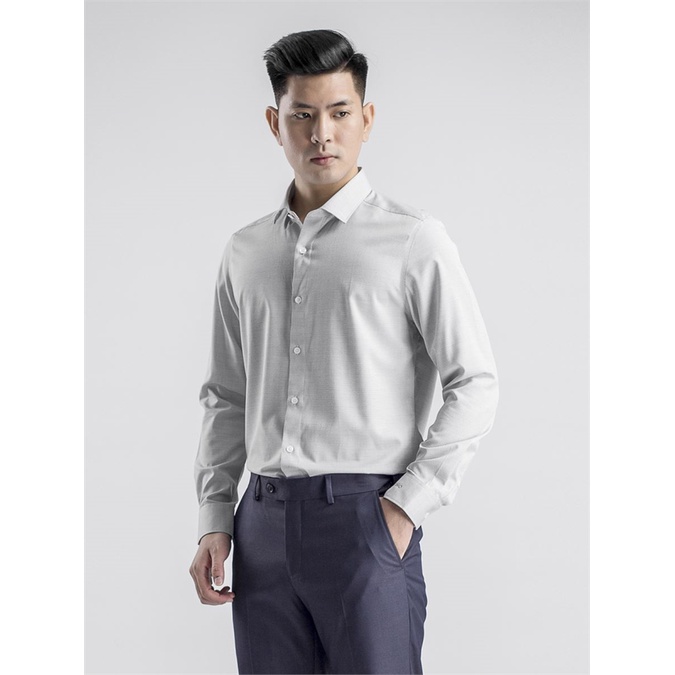 Áo sơ mi nam dài tay ARISTINO sợi tre dáng slim als61208