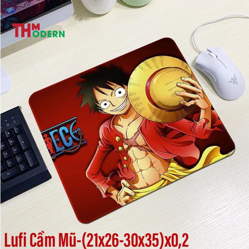 Lót chuột,Pad Chuột Nhỏ  Anime Bo Viền,Đế Cao Su 21*26;30*35 OncePiece Hải tặc In 3D Sắc nét