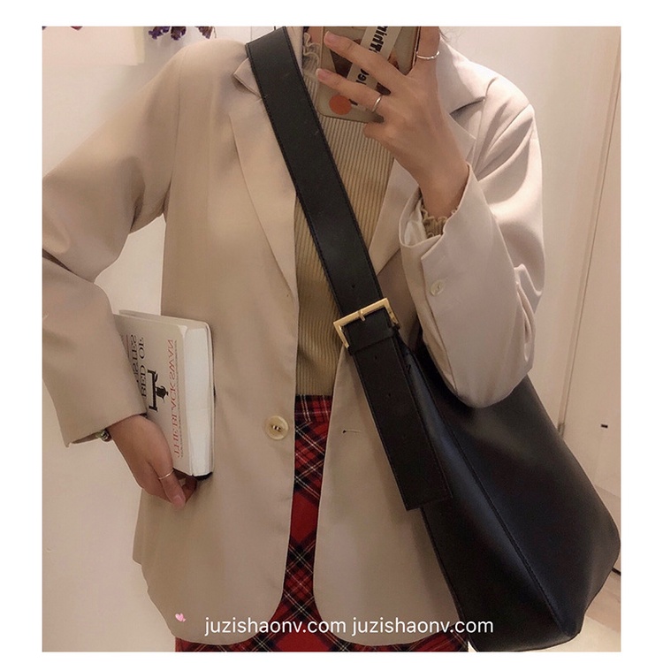 Túi Đeo Chéo Da pu Dáng Vuông Cỡ Lớn Thiết Kế Đơn Giản Phong Cách Hàn Quốc 022