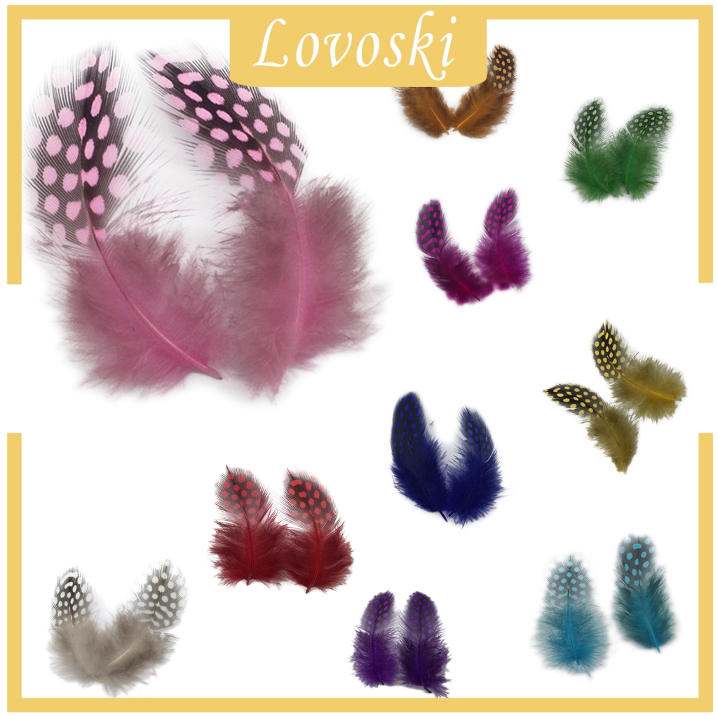 [Lovoski] 50 Lông Gà Nhuộm Màu Thủ Công DIY