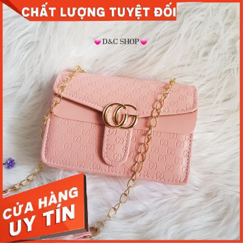 (T4) Túi đeo chéo dập vân chìm size 20