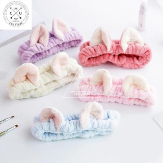 Băng Đô Turban Tai Thỏ Tai Mèo 3D Vải Nhung Chất Xịn Siêu Mềm Mượt Dùng Khi Trang Điểm, Rửa Mặt BĐ2