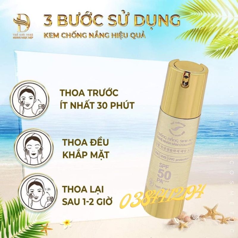 Kem chống nắng sinh học chống lão hóa nghệ nhân sâm collagen Hoàng Ngọc Diệp lành tính, kiềm dầu tốt ( hàng chính hãng) | BigBuy360 - bigbuy360.vn