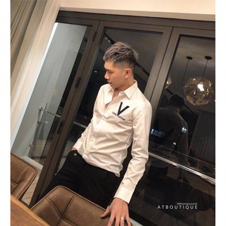 SALE Sơ mi chữ Louis Hàng L1 ảnh thật