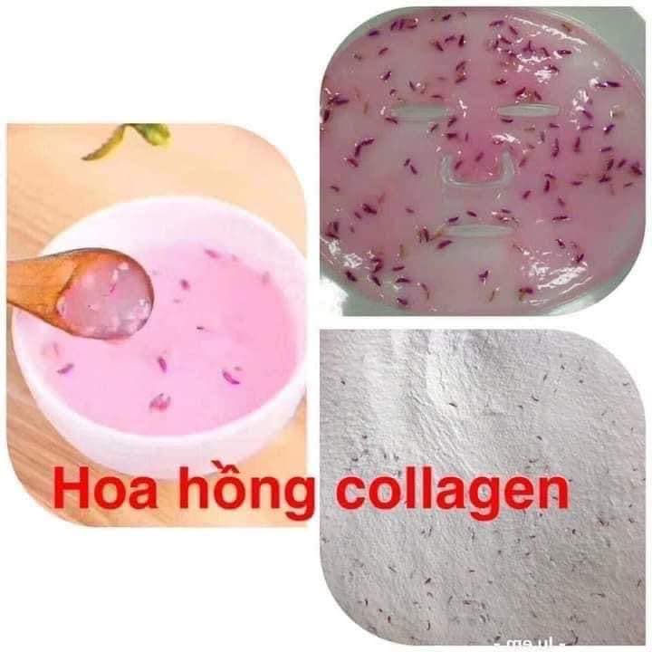 1kg Mặt nạ hoa hồng collagen, bạc hà dẻo handmade