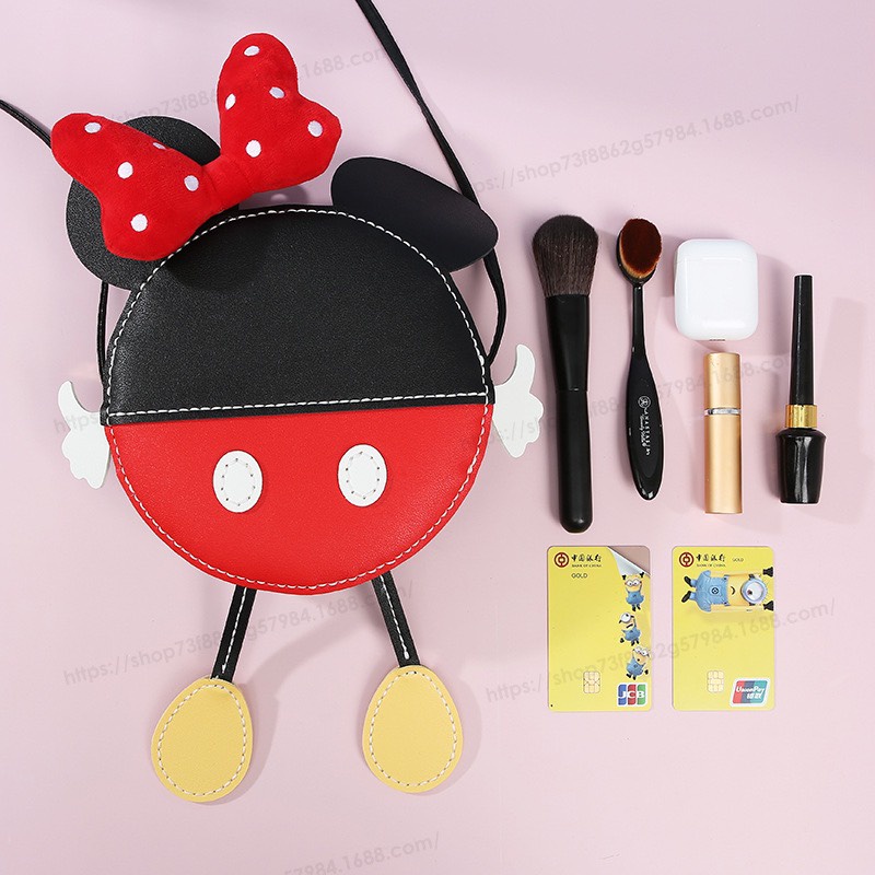 [Có Video Hướng Dẫn] Túi Handmade Tự Đan, Set Nguyên Liệu DIY Làm Túi Handmade Chuột Mickey Da Pu Dễ Thương - EB76